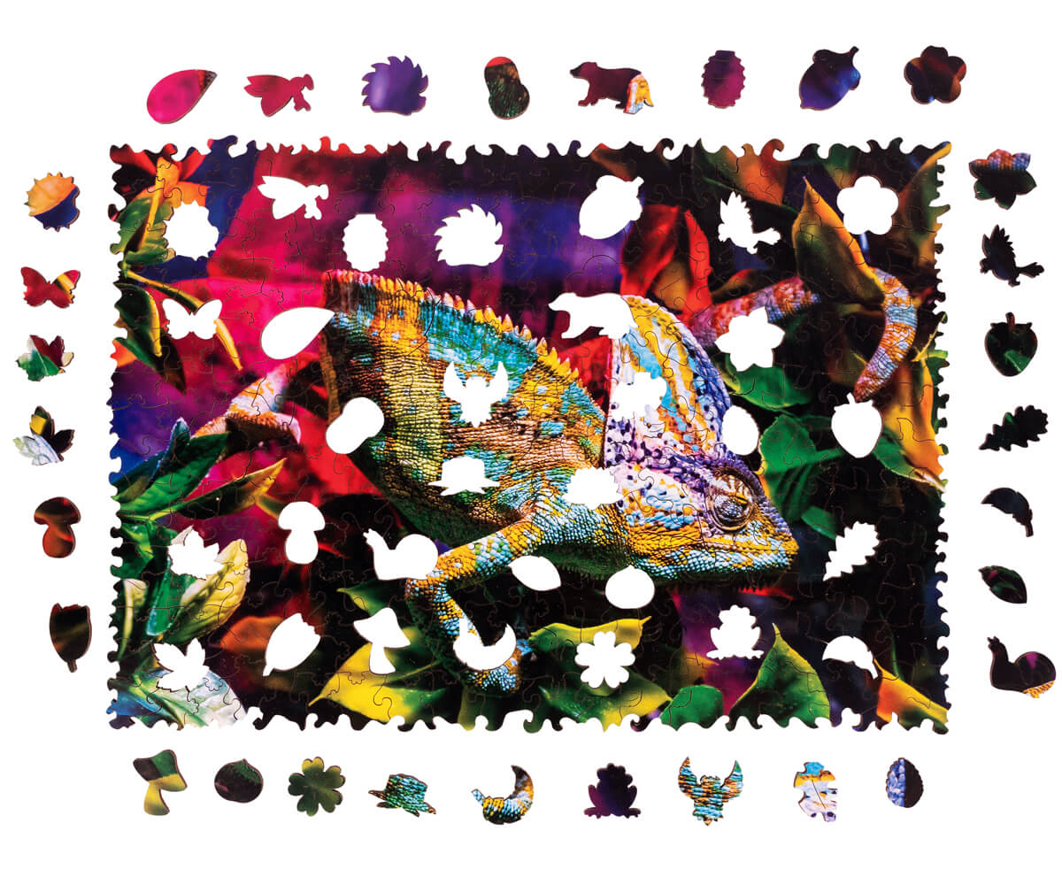 Chameleon Wild Nature Jigsaw | Woodlika Puzzle