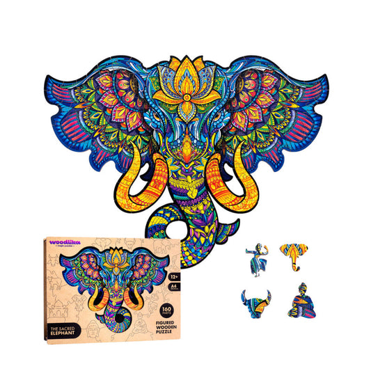 Colorful Elephant Jigsaw | Woodlika Puzzle