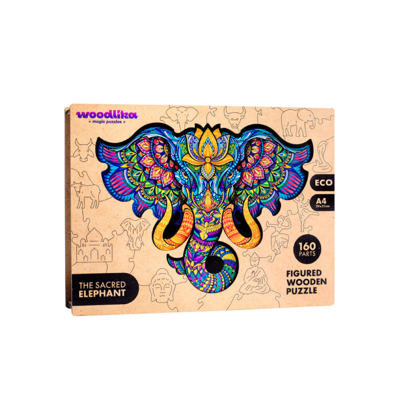 Colorful Elephant Jigsaw | Woodlika Puzzle