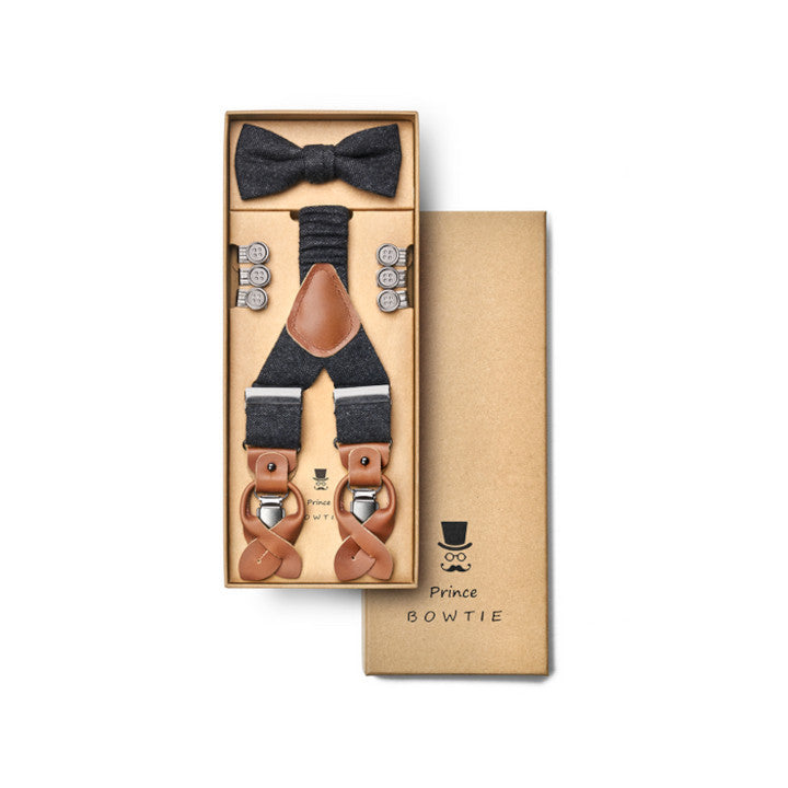 Premium Suspender Set | Prince Bowtie