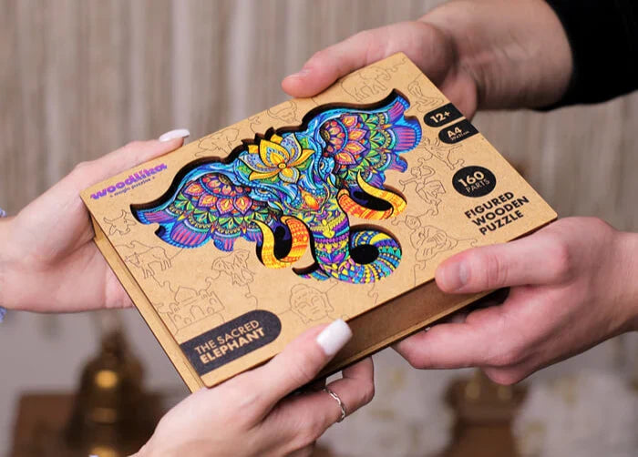 Colorful Elephant Jigsaw | Woodlika Puzzle