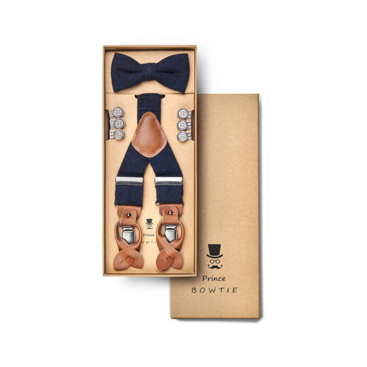 Premium Suspender Set | Prince Bowtie